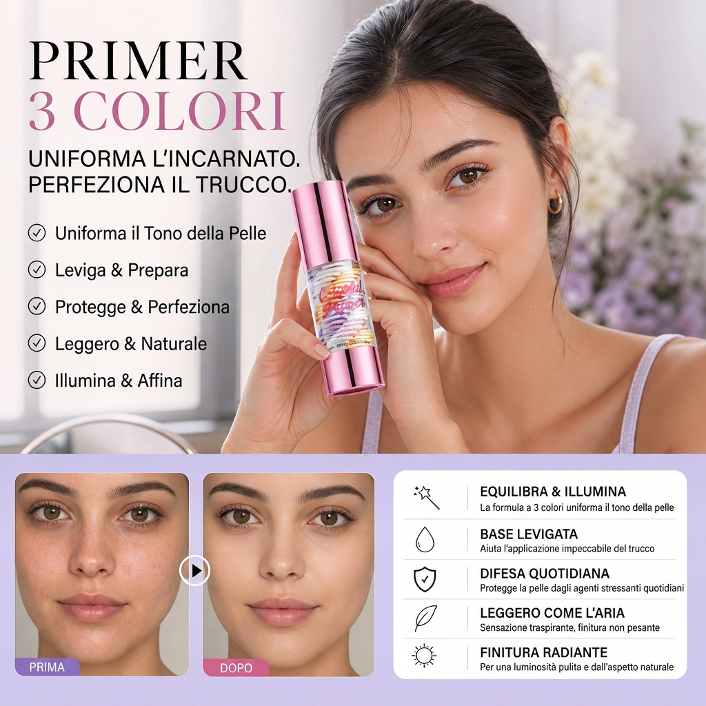 💖 Primer multifunzionale 3-in-1 per il viso prima del trucco