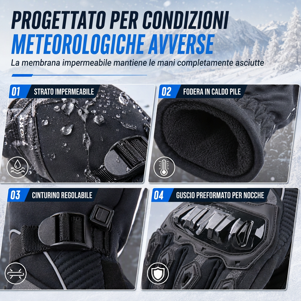 ⏳🔥 LIMITED TIME 50% OFF! ⏰❄️Winter Motorcycle Gloves – Touchscreen Compatible, Waterproof, Windproof and Thermal with Long Cuff – Keep Hands Warm on Every Ride. 🧤🏍️