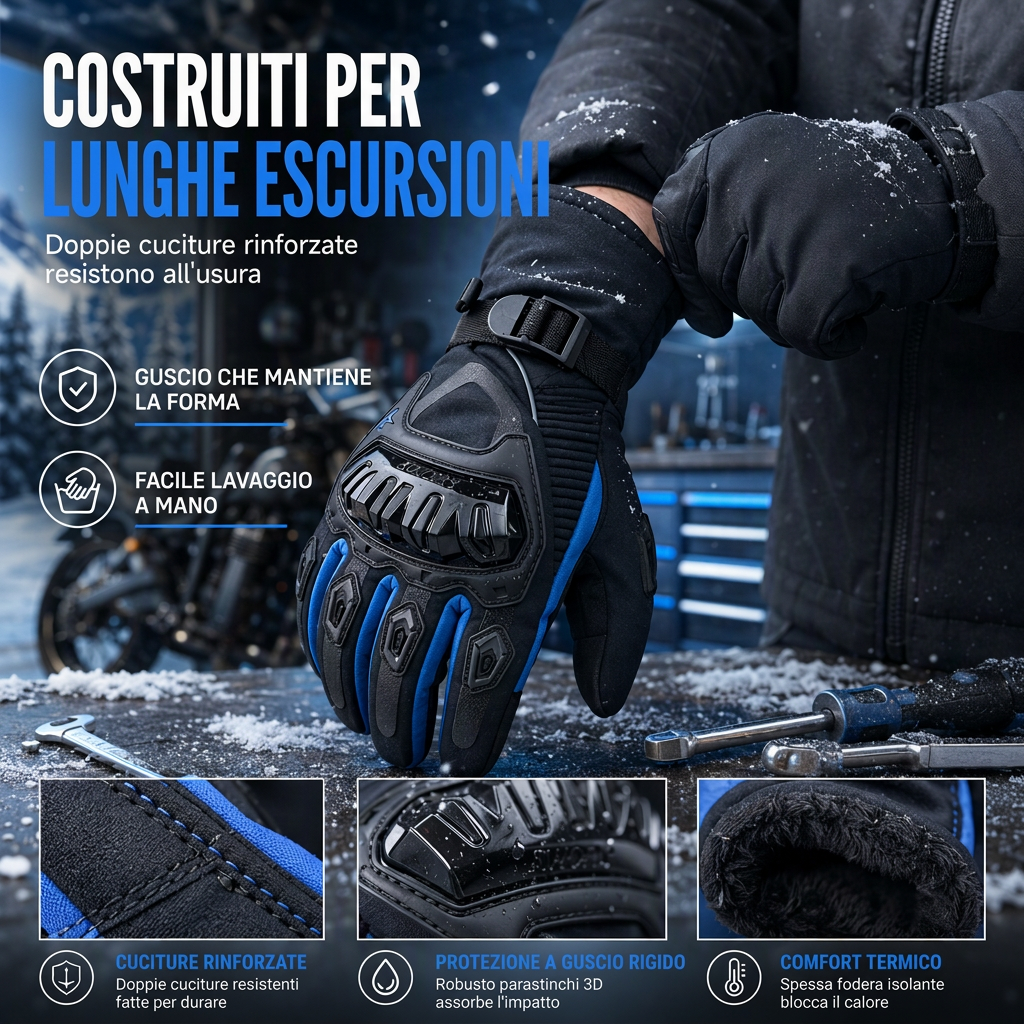 ⏳🔥 LIMITED TIME 50% OFF! ⏰❄️Winter Motorcycle Gloves – Touchscreen Compatible, Waterproof, Windproof and Thermal with Long Cuff – Keep Hands Warm on Every Ride. 🧤🏍️