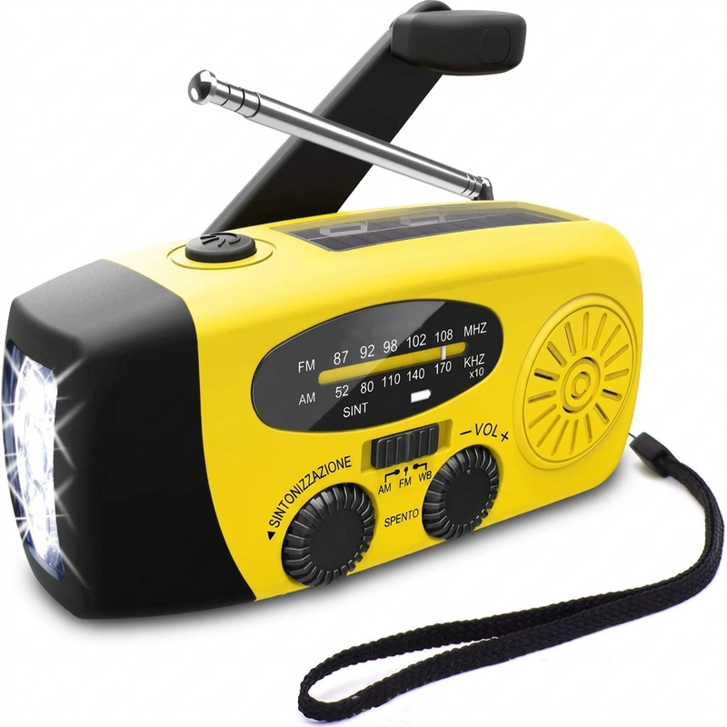 📻 -50% DI SCONTO SUBITO!🔋Radio solare di emergenza portatile multifunzione⚡