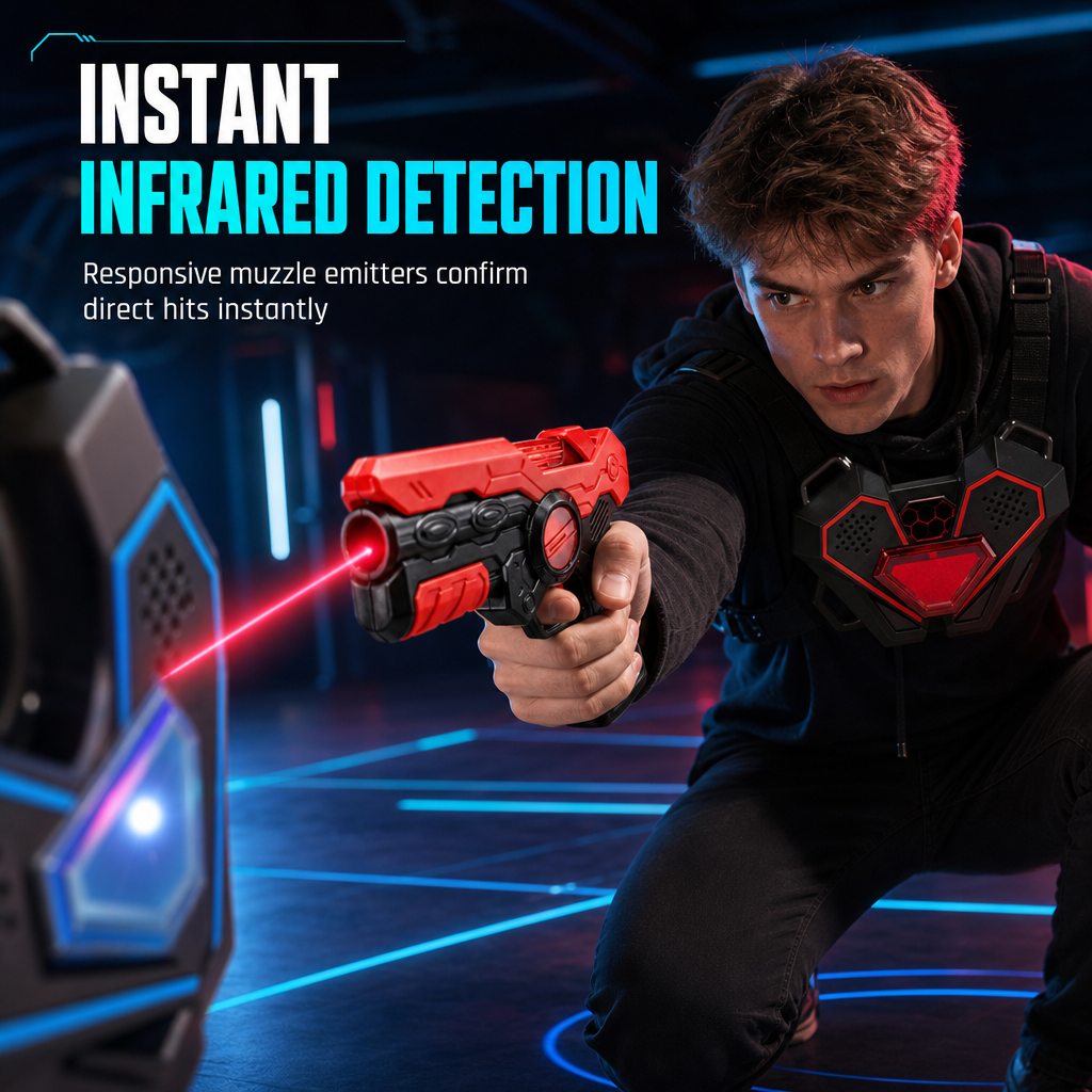 Pistola Laser Tag per Bambini con Effetti Sonori e Luminosi