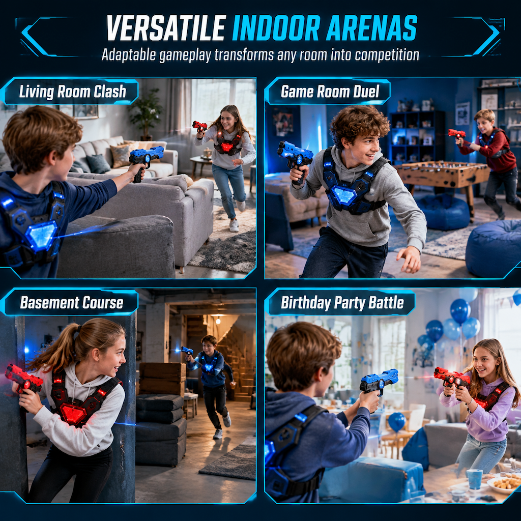 Pistola Laser Tag per Bambini con Effetti Sonori e Luminosi