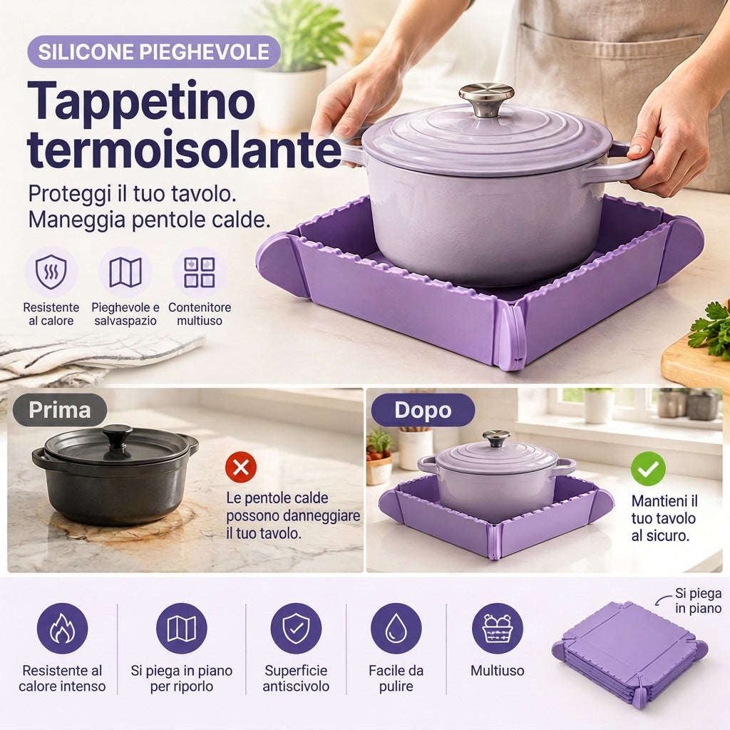 📢📢 50% DI SCONTO!! ⏰ Base magnetica in silicone 🍳🧲 | Presa pieghevole e piccolo vassoio da cucina