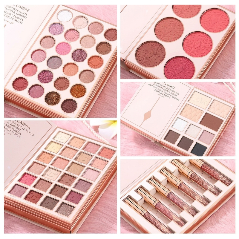 💄SUBITO IL 50% DI SCONTO!🥳🥳 Palette Trucco Tutto in Uno – Kit Multistrato per Ombretti, Fard, Contouring e Illuminante, Libro Trucco Pieghevole e Portatile per Il Trucco Quotidiano e da Sera