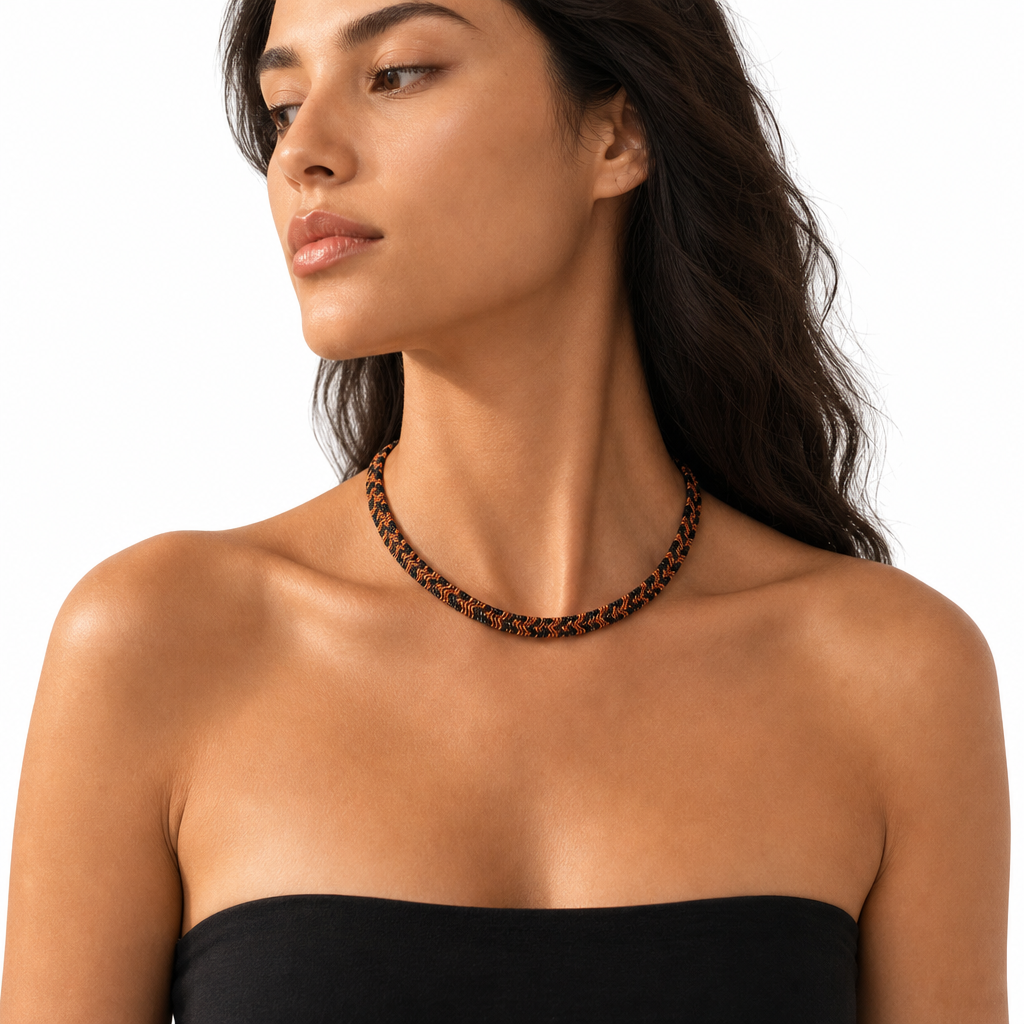 🎄 Offerta speciale di Natale 🔥 Più di 50K vendite! 🐍✨ Collana a catena con motivo geometrico a serpente vintage, audace e vistosa per collarbone