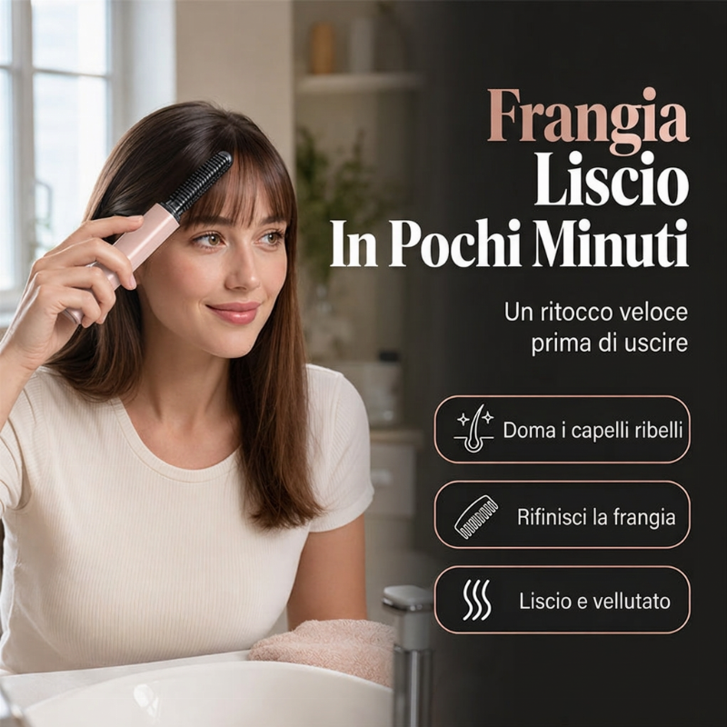 🏆 Prezzo speciale dell'ultimo giorno con il 50% di sconto! 💁 Pettine portatile mini senza fili per lo styling Bang 👩 Modellare i capelli in 3 secondi!