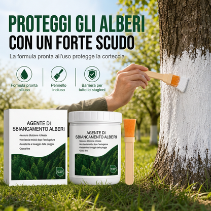 Set protettivo per imbiancatura tronchi d’albero da 300g con pennello per protezione dal gelo e dagli insetti per alberi stradali