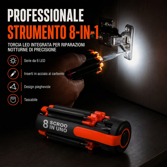 🎁Novità 2026 - Sconto del 50%💥 Cacciavite multitutto pieghevole con LED