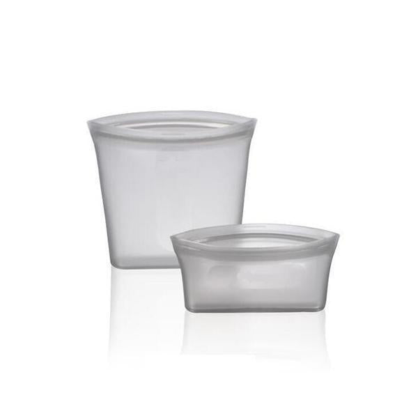 Contenitori riutilizzabili in silicone con chiusura zip - Set da due (uno grande, uno piccolo)