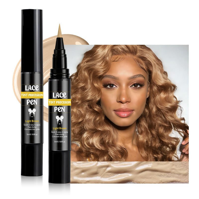 🥳SVENDITA HOT 2026🥳💞OLTRE 50.000 PEZZI VENDUTI! 🖊️💇 SCONTO DEL 50%! Penna Professionale Precision Lace Tint: nasconde nodi e griglie del pizzo, asciuga velocemente. Tinta naturale che si fonde al cuoio capelluto, per parrucche con finitura perfetta! 🛡️✅