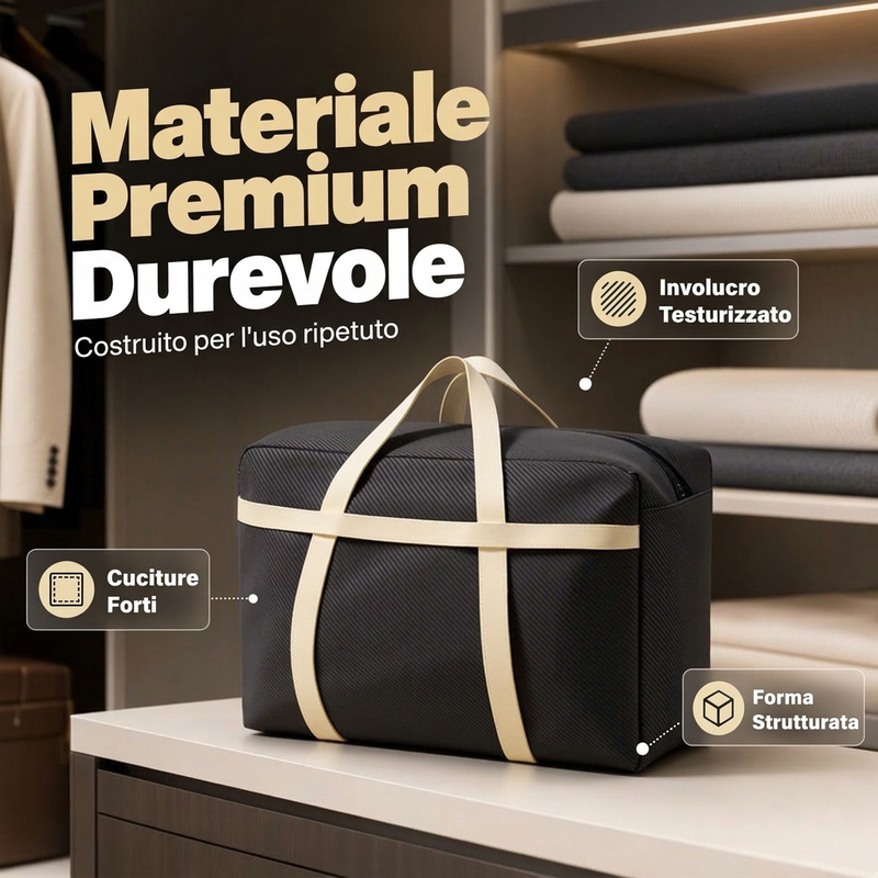 🎉 Sconto del 50% per un periodo limitato! 📙 Borsa di stoccaggio multiuso di grandi dimensioni – Manici rinforzati e cerniera doppia ✨