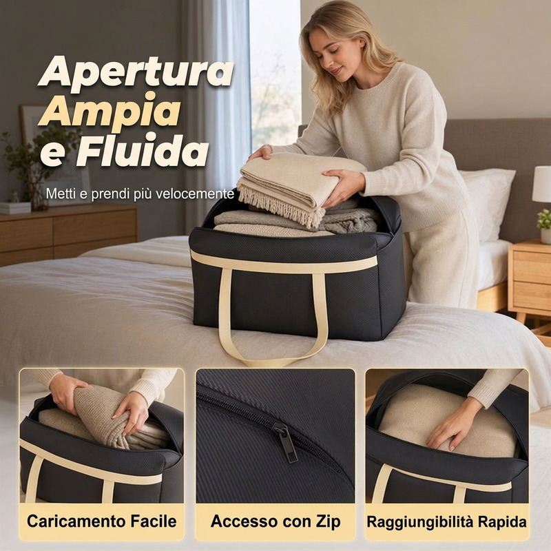 🎉 Sconto del 50% per un periodo limitato! 📙 Borsa di stoccaggio multiuso di grandi dimensioni – Manici rinforzati e cerniera doppia ✨