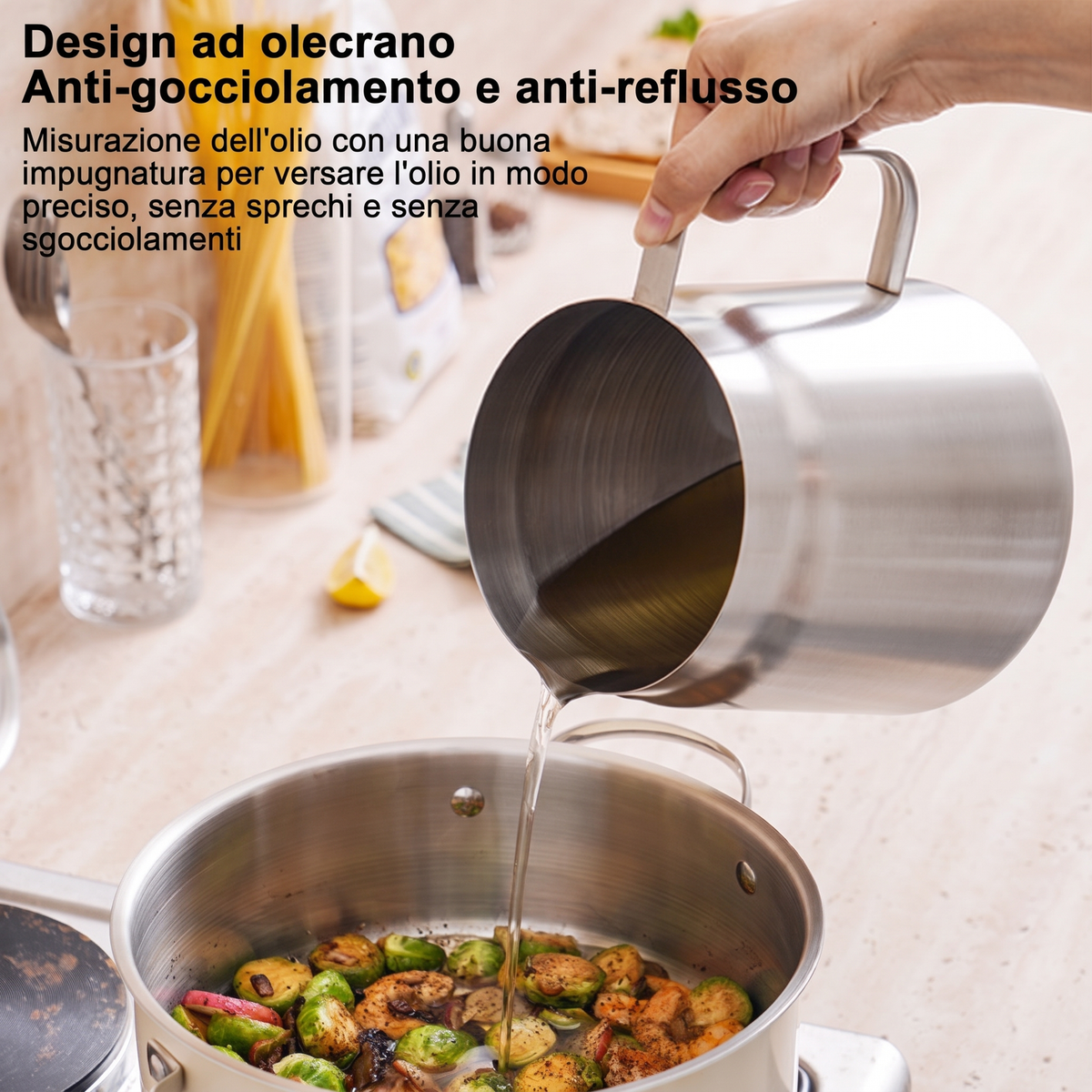 ⏳🔥 SCONTO 50% OFFERTA LIMITATA! ⏰ Contenitore 2 in 1 in acciaio inox 304 | Filtra e conserva l’olio senza sforzo ✨