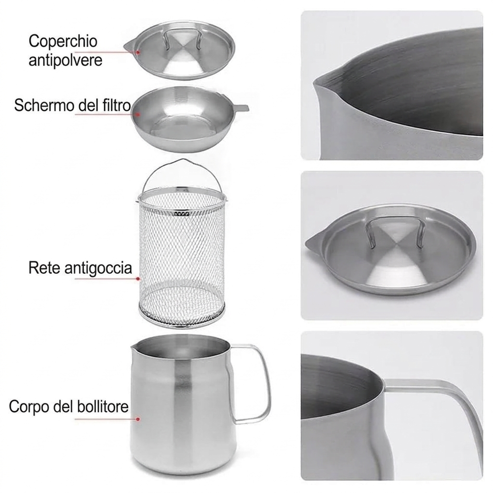 ⏳🔥 SCONTO 50% OFFERTA LIMITATA! ⏰ Contenitore 2 in 1 in acciaio inox 304 | Filtra e conserva l’olio senza sforzo ✨