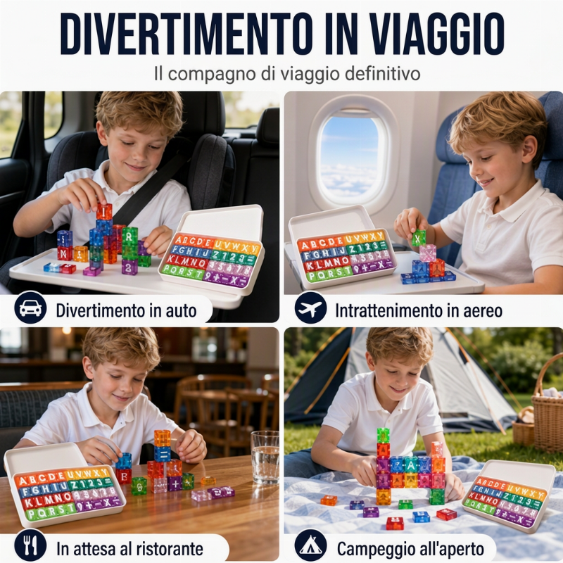 📚 Costruisci parole, conta e crea – Set magnetico da 40 pezzi con lettere e numeri. Durevole e facile da riporre.