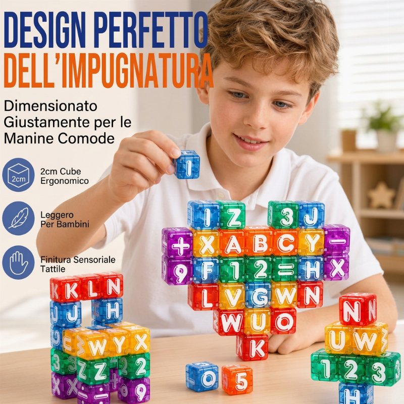 📚 Costruisci parole, conta e crea – Set magnetico da 40 pezzi con lettere e numeri. Durevole e facile da riporre.
