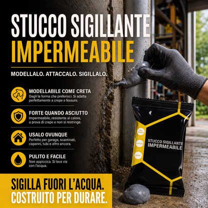 📢📢 SCONTO DEL 50%🏠 Sigillante Impermeabile per Stuccatura – Stucco Modellabile Facile da Usare per Fori delle Tubature e Fessure nei Muri