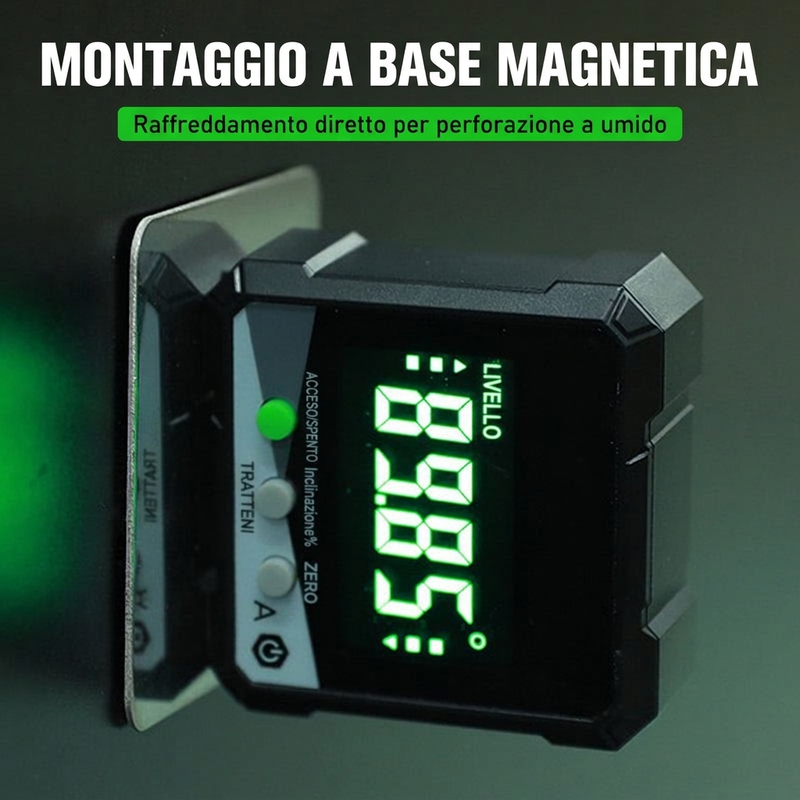⏳🔥 OFFERTA A TEMPO LIMITATO: SCONTO DEL 50%! ⏰ Goniometro Digitale Magnetico Impermeabile IP54
