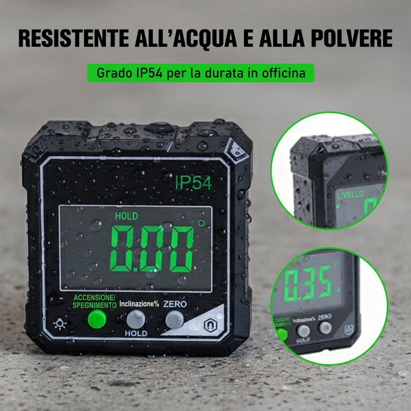 ⏳🔥 OFFERTA A TEMPO LIMITATO: SCONTO DEL 50%! ⏰ Goniometro Digitale Magnetico Impermeabile IP54