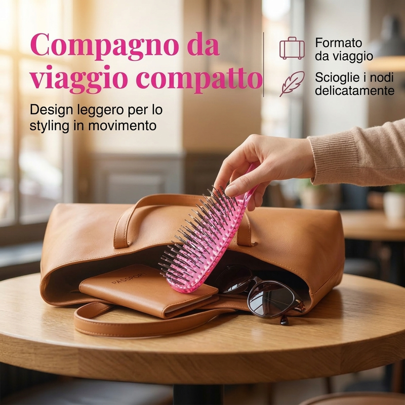 Districta immediatamente i nodi! Spazzola massaggiante per cuoio capelluto, delicata e portatile