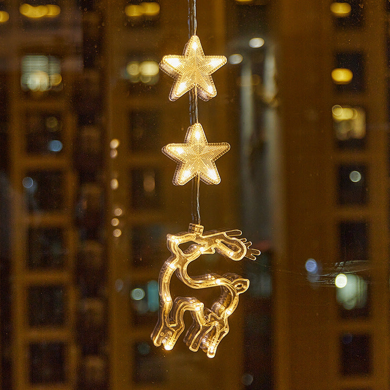 🎄❄️ Luci LED natalizie fai da te a forma di fiocco di neve con ventosa ✨ | Funzionamento a batteria, luce calda e multicolore, luci con ventosa per finestre, decorazioni natalizie per la casa e le feste