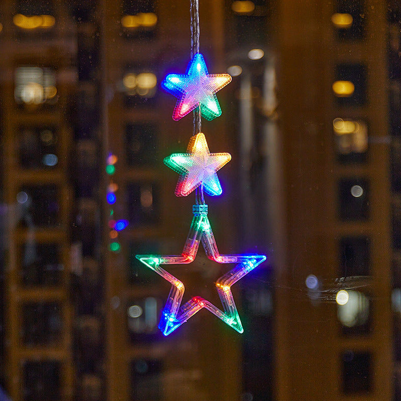 🎄❄️ Luci LED natalizie fai da te a forma di fiocco di neve con ventosa ✨ | Funzionamento a batteria, luce calda e multicolore, luci con ventosa per finestre, decorazioni natalizie per la casa e le feste