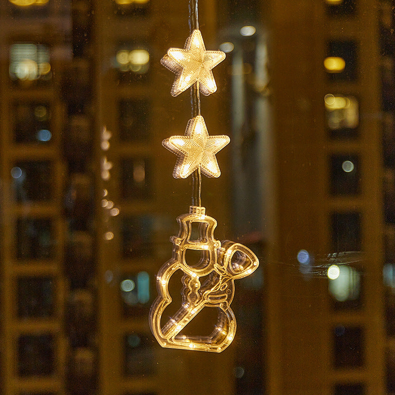 🎄❄️ Luci LED natalizie fai da te a forma di fiocco di neve con ventosa ✨ | Funzionamento a batteria, luce calda e multicolore, luci con ventosa per finestre, decorazioni natalizie per la casa e le feste