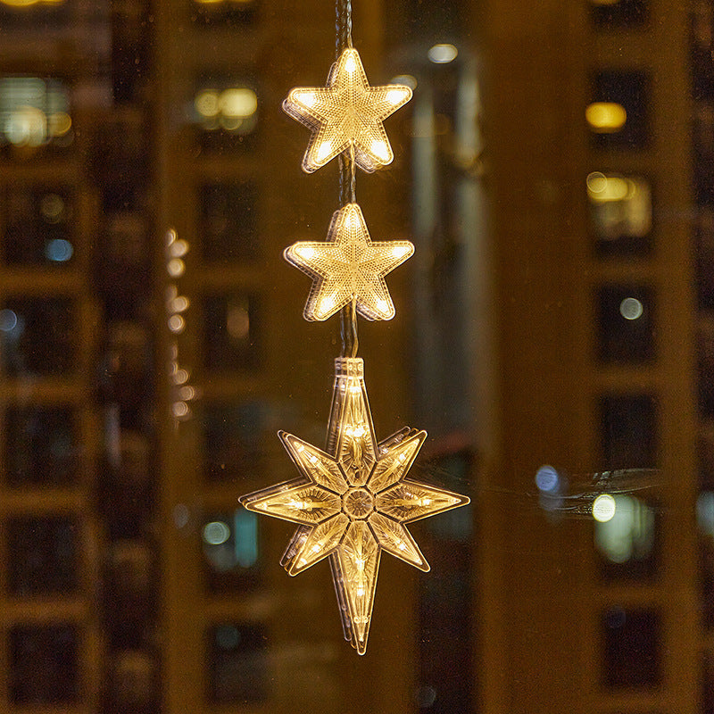 🎄❄️ Luci LED natalizie fai da te a forma di fiocco di neve con ventosa ✨ | Funzionamento a batteria, luce calda e multicolore, luci con ventosa per finestre, decorazioni natalizie per la casa e le feste