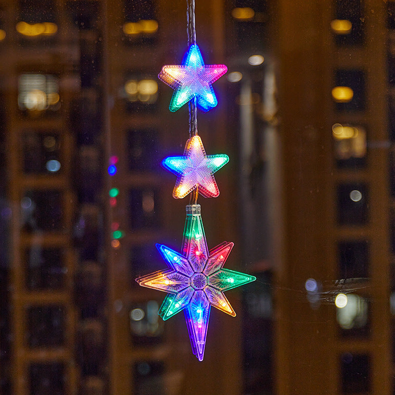🎄❄️ Luci LED natalizie fai da te a forma di fiocco di neve con ventosa ✨ | Funzionamento a batteria, luce calda e multicolore, luci con ventosa per finestre, decorazioni natalizie per la casa e le feste