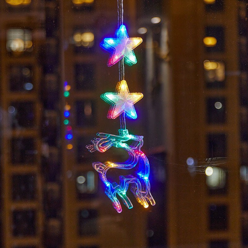 🎄❄️ Luci LED natalizie fai da te a forma di fiocco di neve con ventosa ✨ | Funzionamento a batteria, luce calda e multicolore, luci con ventosa per finestre, decorazioni natalizie per la casa e le feste