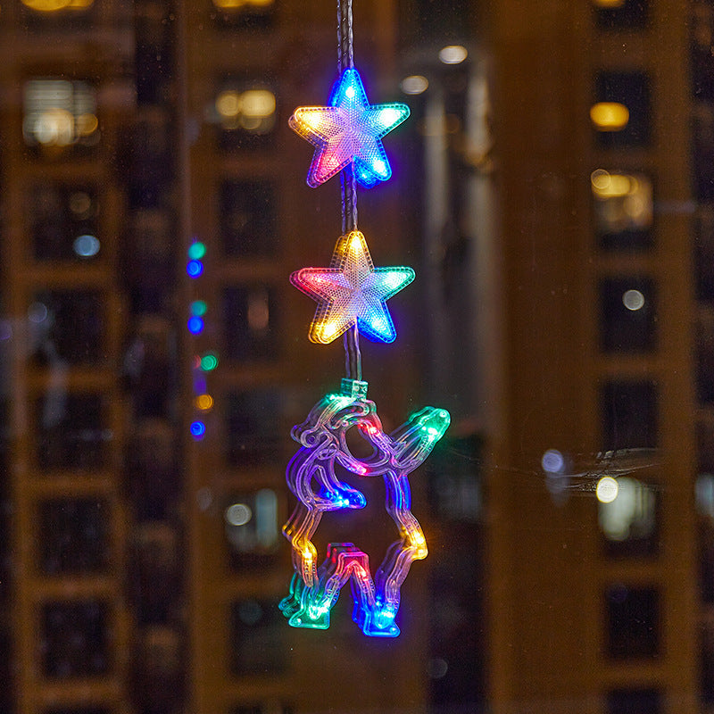 🎄❄️ Luci LED natalizie fai da te a forma di fiocco di neve con ventosa ✨ | Funzionamento a batteria, luce calda e multicolore, luci con ventosa per finestre, decorazioni natalizie per la casa e le feste