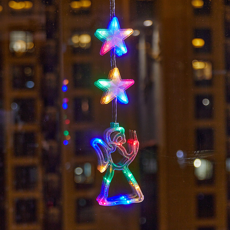 🎄❄️ Luci LED natalizie fai da te a forma di fiocco di neve con ventosa ✨ | Funzionamento a batteria, luce calda e multicolore, luci con ventosa per finestre, decorazioni natalizie per la casa e le feste
