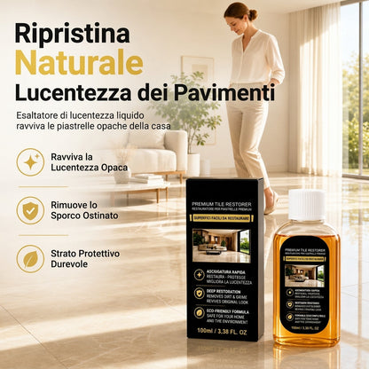 Ristrutturatore e Lucidante per Piastrelle e Pavimenti | Riparatore di Graffi e Detergente Profondo, Formula ad Asciugatura Rapida con Elevata Lucentezza per Piastrelle in Ceramica e Pavimenti Duri