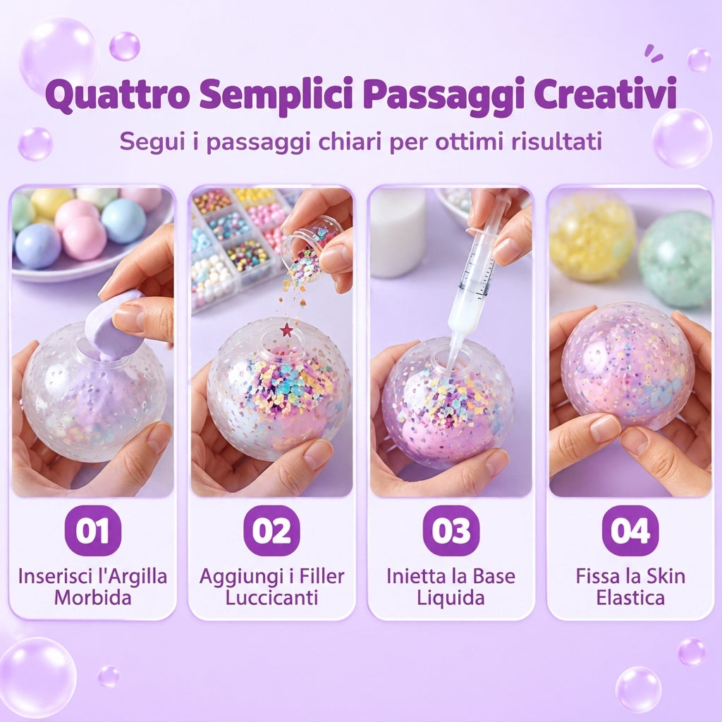 ✨Offerta a tempo limitato del 50%!🎁🎨Kit per creare palline squeeze fai da te – a risalita lenta, senza perdite, divertente attività creativa