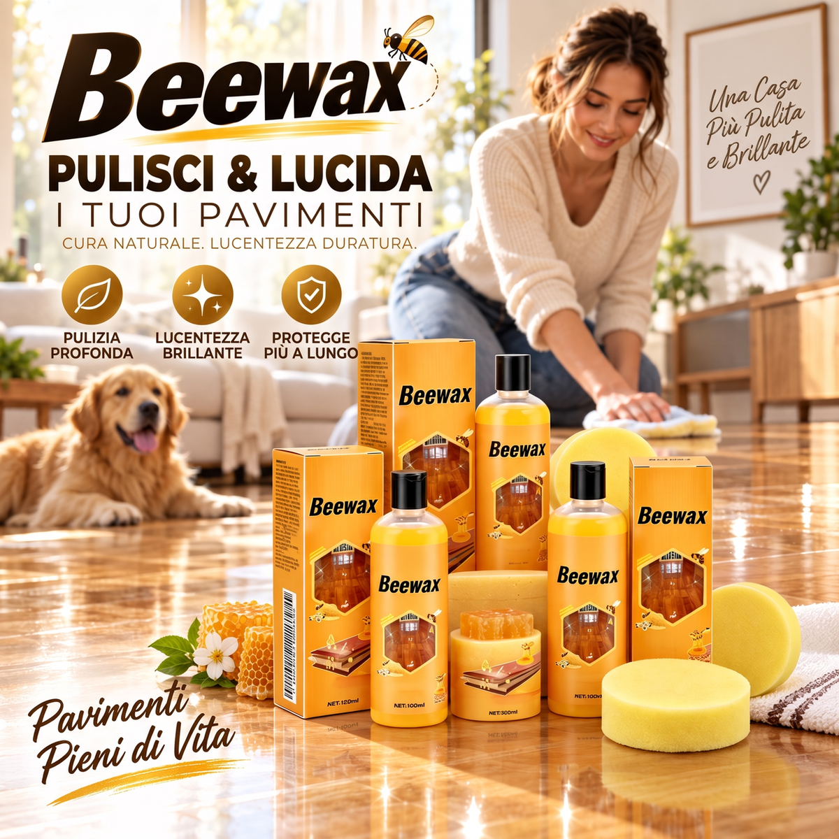 📢📢 SCONTO DEL 50%!! ⏰ Detergente e Lucidante per Superfici in Legno Tutto-in-Uno – Pulisce, Ripristina, Protegge