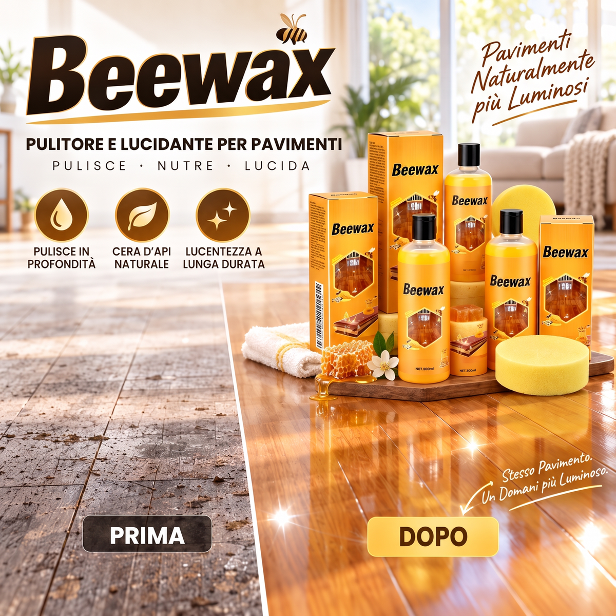 📢📢 SCONTO DEL 50%!! ⏰ Detergente e Lucidante per Superfici in Legno Tutto-in-Uno – Pulisce, Ripristina, Protegge