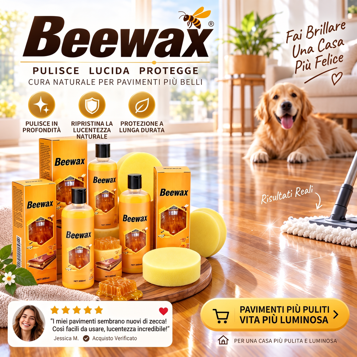 📢📢 SCONTO DEL 50%!! ⏰ Detergente e Lucidante per Superfici in Legno Tutto-in-Uno – Pulisce, Ripristina, Protegge