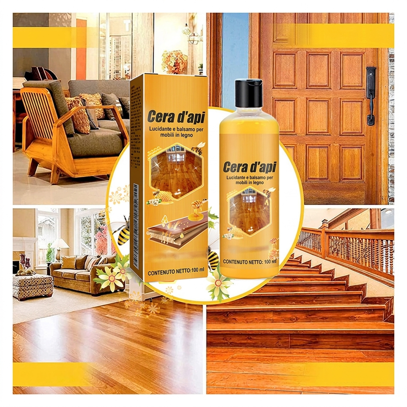 📢📢 SCONTO DEL 50%!! ⏰ Detergente e Lucidante per Superfici in Legno Tutto-in-Uno – Pulisce, Ripristina, Protegge