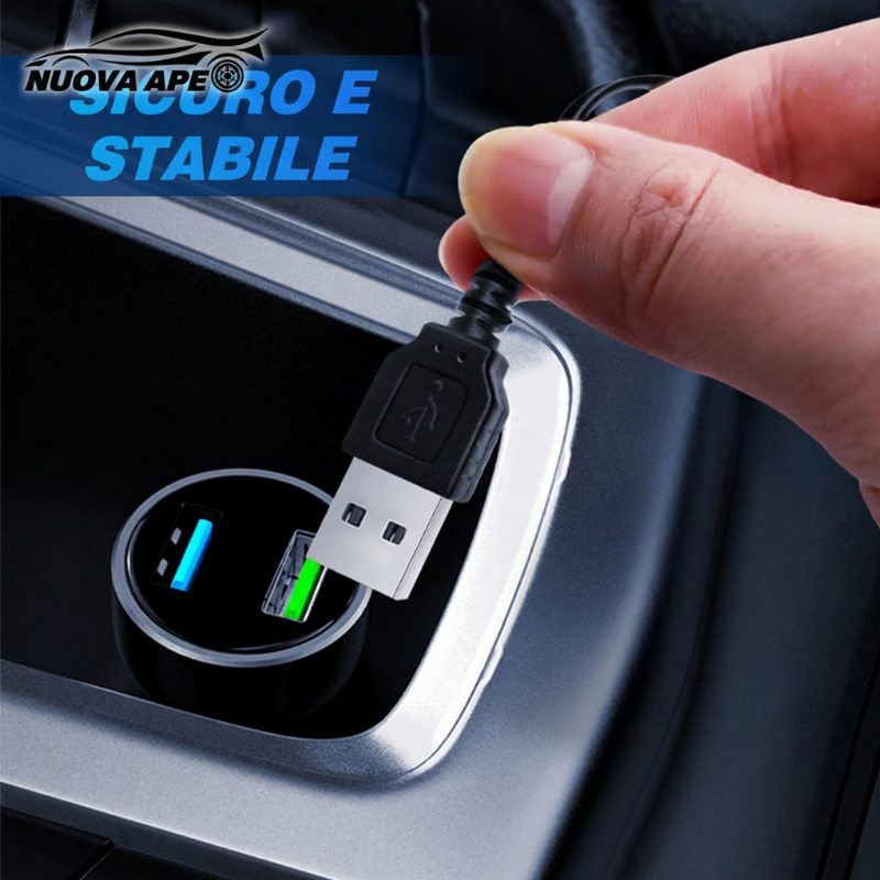 🎁SUBITO -50%!🚀 Striscia LED atmosfera per interni auto💡Molteplici opzioni di colore🔌Alimentazione USB✨Installazione semplice: luce ambientale per cruscotto e portiere