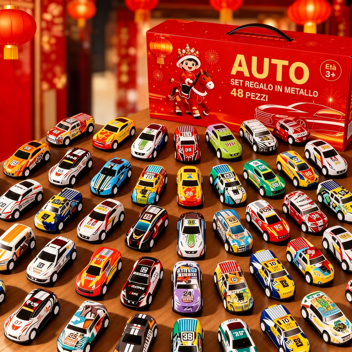 🚗 Playset con garage pieghevole per modellini di auto