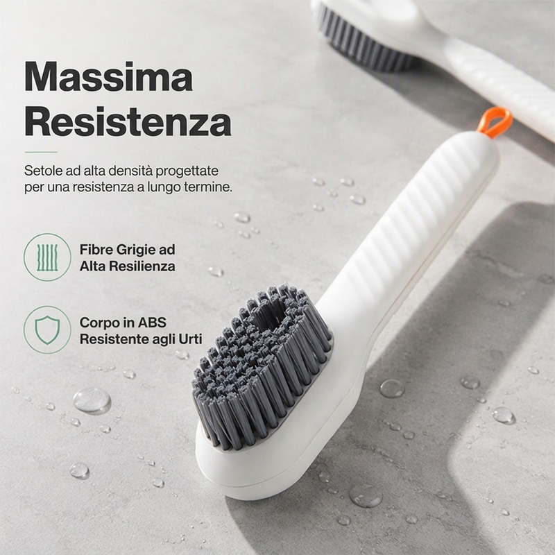 Spazzola multifunzione per scarpe con distributore di liquido