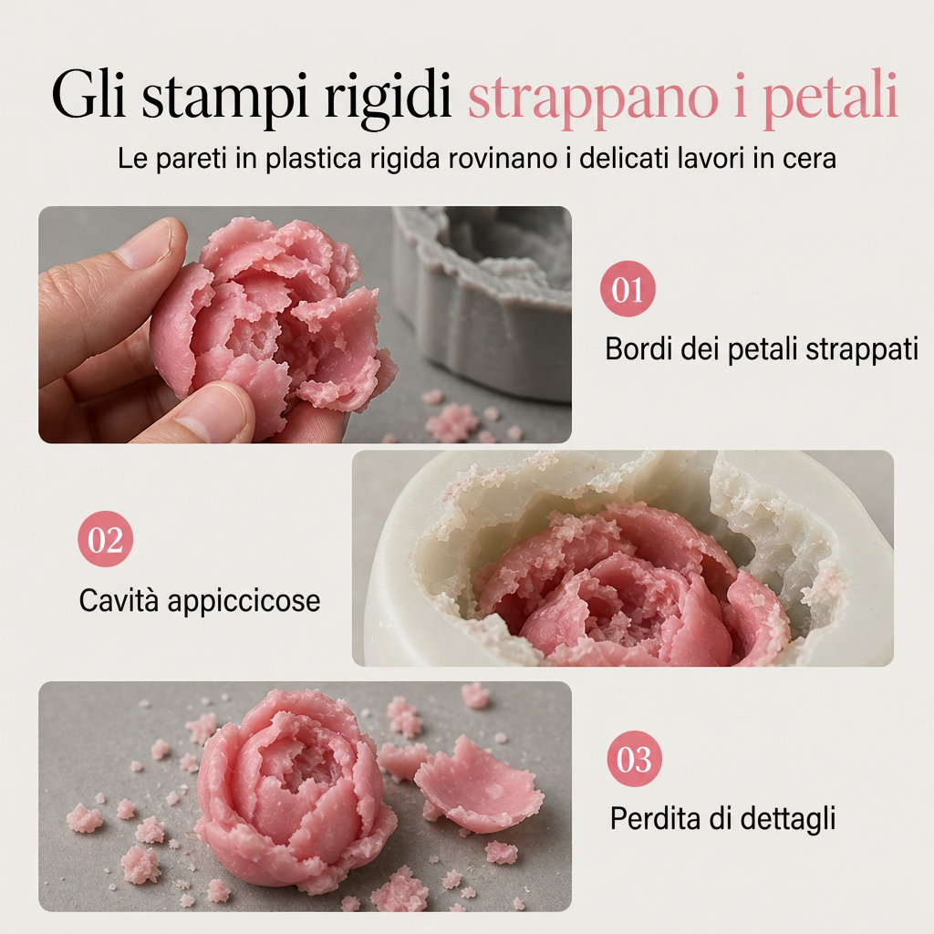Stampo in silicone a forma di fiore di peonia per dolci