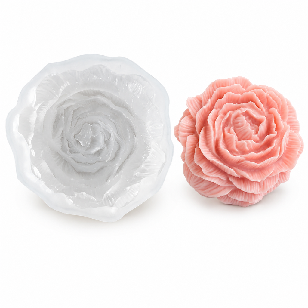 Stampo in silicone a forma di fiore di peonia per dolci
