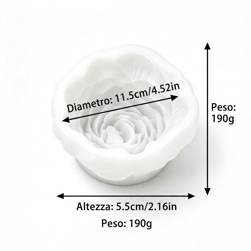 Stampo in silicone a forma di fiore di peonia per dolci