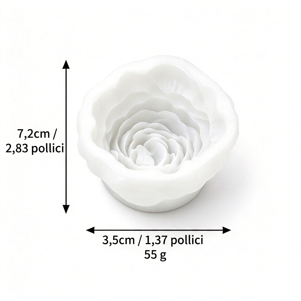Stampo in silicone a forma di fiore di peonia per dolci