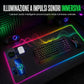 Tappetino Mouse RGB Gaming Grande con Tappetino Scrivania e Tastiera Wireless 3 in 1, Resistente allo Sporco, 800x300x4mm