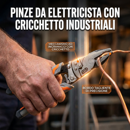 🔧 SCONTO DEL 50% PER TEMPO LIMITATO! 💥 Pinze Tronche per Cavi a Cricchetto – Grado Industriale, Autobloccanti, Multifunzione ✨