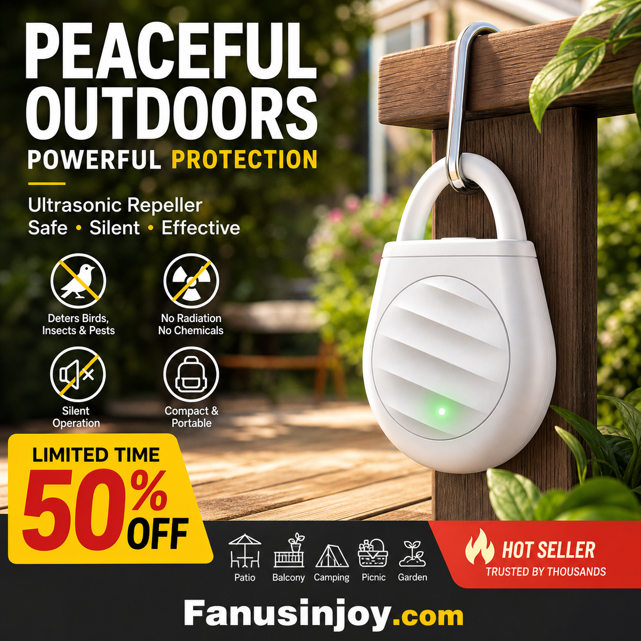 🔥Offerta Lampo: Prendi 1 e ottieni 1 GRATIS! 🐦 Addio ai problemi con uccelli e animali! Repellente a ultrasuoni portatile con attacco per chiavi – tieni lontani i volatili ovunque tu vada! 🚫🦅